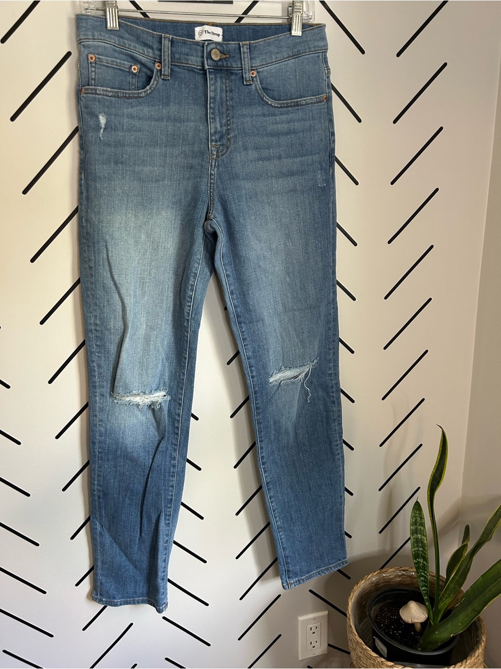 The drop high rise stretch skinny jeans medium wash